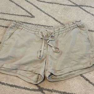 Tan linen shorts